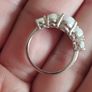 Sterling silver ring with lab opal. Image 2