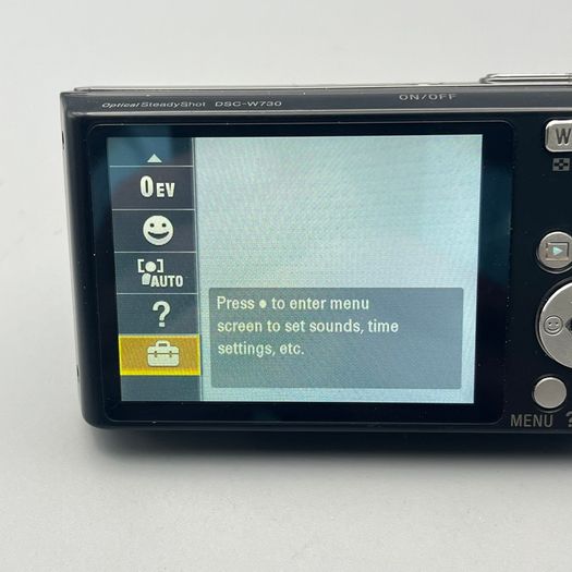 Sony DSC-W730 16.1MP Digital Camera Black Tested - Full Kit