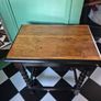 Small Vintage 1920s oak table Image 5