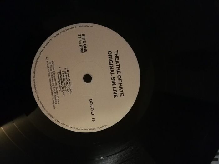 Theatre Of Hate Original Sin Live Record Vinyl Lp 1985