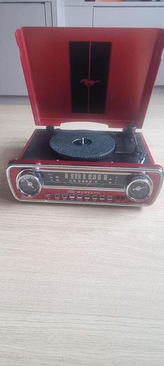 ION Mustang 4-in-1 Turntable Entertainment System - Red