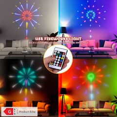 RGB Smart Fireworks Lights | Remote Control, Multiple Lighting Modes,