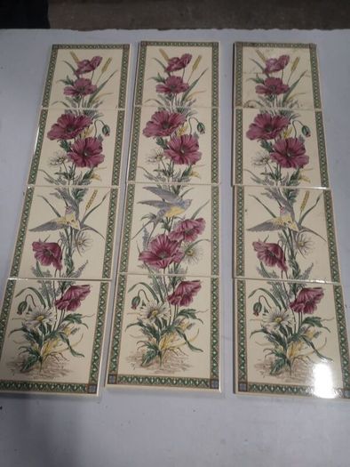 art nouveau style wall tiles