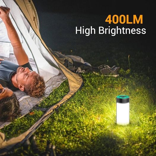 NEW SALE | Camping Lights, Rechargeable LED Camping Lanterns with 400LM 5 Light Modes Water-Resistant, Portable Emergency Tent Lights for Camping Power Cuts Hiking, (Lake Blue, 2-Pack)