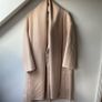 H&M Premium Selection Oversized Handmade Wool-Blend Scarf Coat - Beige Size S Oversized Image 3