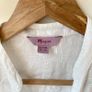 Monsoon White 100% Linen Embroidered Shirt Dress / Beach Tunic Image 3