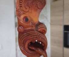 Mauri Teko Teko kauri wood sculpture