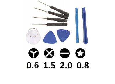 9Pcs Phone repair tool kit (included Y0.6 / iPhone)