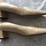 Alberto Gozzi -- Womens Designer Shoes --Size 39 - New in Box -- Gold Leather Flats Image 4