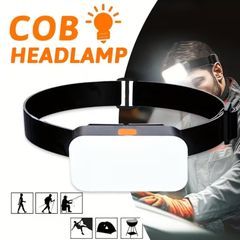 1pc COB USB Rechargeable Emergency Headlamp, Featuring 4 Modes