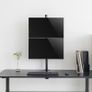 Brand-new premium Dual Vertical Monitor Desk Mount with Grommet 13" to 32" Image 2