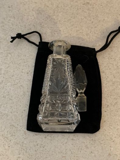 Antique Czech Crystal Perfume Bottle 1930s