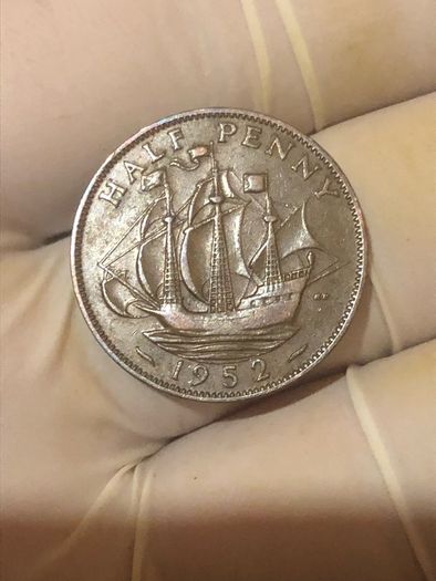 George VI half penny  x 36 Pictures
