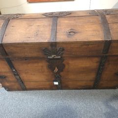 Antique Oak Dome-Top Trunk