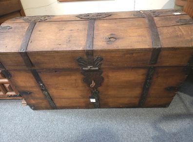 Antique Oak Dome-Top Trunk