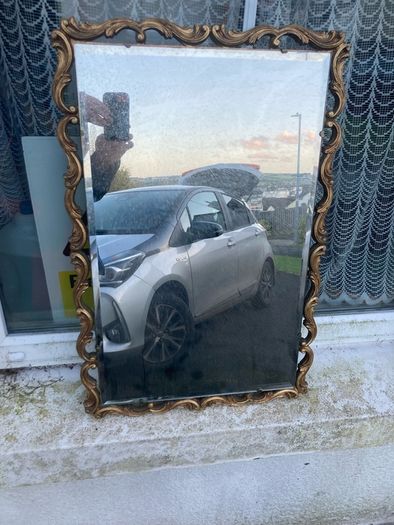 Vintage gold mirror free postage