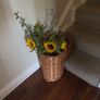 Free Post or Free Large Glass Vase - Wicker Stair Basket with Handle see all photos - as new Image 6