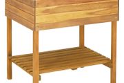 Raised Garden Planter 78.5x58.5x78.5 cm Solid Acacia Wood