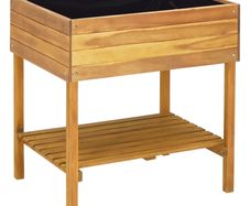 Raised Garden Planter 78.5x58.5x78.5 cm Solid Acacia Wood