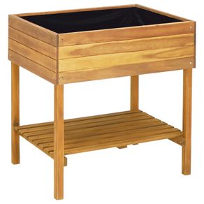 Raised Garden Planter 78.5x58.5x78.5 cm Solid Acacia Wood