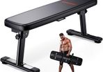 NEW SALE | Weight Bench Folding Workout Bench with Carrying Handle Flat Home Training Multiuse Fitness Bench