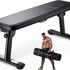 NEW SALE | Weight Bench Folding Workout Bench with Carrying Handle Flat Home Training Multiuse Fitness Bench