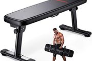 LIMITED TIME DEAL | Weight Bench Folding Workout Bench with Carrying Handle Flat Home Training Multiuse Fitness Bench