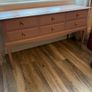 Upcycled Solid Wood 6 Drawer Sideboard / Dressing Table - Farrow & Ball Sulking Room Pink Image 2