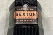 Sexton whiskey empty bottle Guinness beer Official pint Glasses