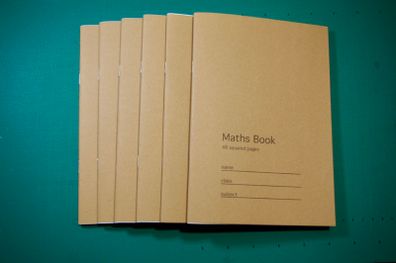 Kraft A5 Maths Grid Notebooks (Pack of 6)