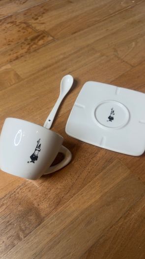Bialetti 6oz Coffee Cups and Saucers, Set of 2