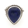 Vintage 925 Sterling Silver & Lapis Lazuli Chunky Ornate Ring Image 3