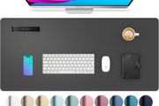 Desk Pad Protector,Mouse Pad,Office Desk Mat,Non-Slip PU Leather Desk Blotter,Laptop Desk Pad,Waterproof Desk Writing Pad for Office and Home 60cm x 35cm, Gray
