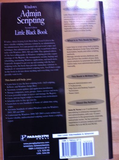Windows Admin Scripting Little Black Book, Second Edition