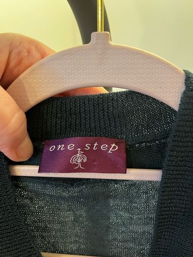 One step, asymmetric tunic cardigan, size S or M