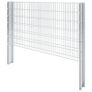 2D Gabion Fence Galvanised Steel 2.008x1.03 m 2 m (Total Length) Silver Image 4