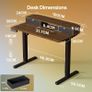 Standing Desk with Fabric Drawers,100x60cm, Walnut Image 2
