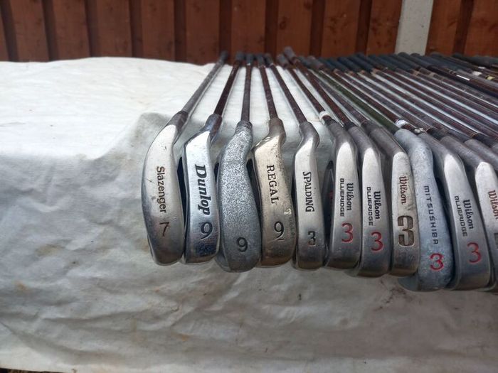 A Selection Of Golf Clubs.  All Left Handed Clubs