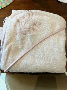 Clevamama extra large hooded baby towel in pink