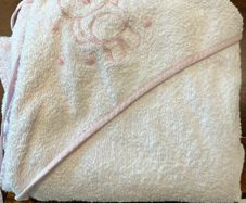 Clevamama extra large hooded baby towel in pink