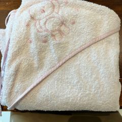 Clevamama extra large hooded baby towel in pink
