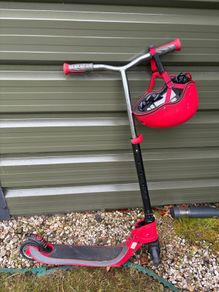 scooter and helmet