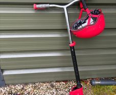scooter and helmet