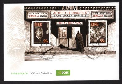 2012 Ireland Bram Stoker (Dracula) Commemorative Stamps Miniature Sheet An Post First Day Cover (FDC)
