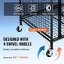 Rolling Sports Ball Storage Cart, Lockable Basketball Cage with Double Lids, Sport Equipment Holder Organizer for Indoor Outdoor, Steel Storage Rack for Garages, Playgroup, Gym and Schools Image 4