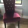 Beautiful deep purple velvet chair Image 3