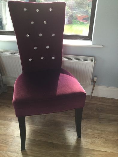 Beautiful deep purple velvet chair