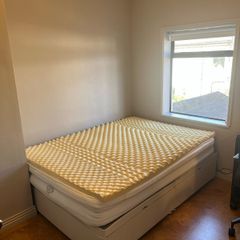 Double mattress with foam topper