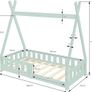 Children's Bed 70 x 140 cm, White with Fall Protection Image 3