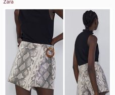 Brand New Zara snake print Bermuda skort shorts  size M UK10 EU38 Postage included
